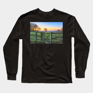 Gateway To A Winter Sunset Long Sleeve T-Shirt